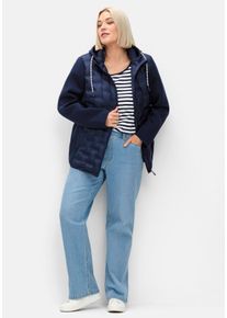 Große Größen Weite Jeans im Curvy-Schnitt ELLA, mit Teilgummibund Gr. 46 blau von sheego für Damen