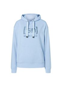 Woll- & Merinopullover super.natural Arabesque Hoodie Damen (Gr XL |blau)