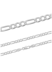 Firetti Damen Kette ohne Anhänger "Schmuck Geschenk Silber 925 Halsschmuck Halskette Figarokette", 45, Silber 925 (Sterlingsilber), B: 4,4mm, silber,