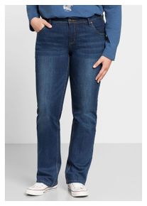 sheego Damen Stretch-Jeans "Große Größen", blau, casual, Gr. 56, unifarben, Obermaterial: 98% Baumwolle, 2% Elasthan, Jeans, mit gerader Beinform,