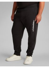 Herren Jogginghose "BT_SPLIT LINE LOGO JOGGER", schwarz, casual, Gr. XXL, CALVIN KLEIN BIG & TALL, unifarben, Web, Obermaterial: 64% Baumwolle, 36%