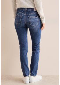 Cecil Damen Comfort-fit-Jeans, blau, casual, Gr. 36, unifarben, Jeans, 80% Baumwolle, 18% Polyester, 2% Elasthan, Jeans, 5-Pocket-Style