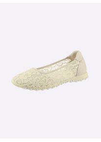 Casual Looks Damen Ballerina, Gr. 42, gelb, Textil, sportlich, Schuhe