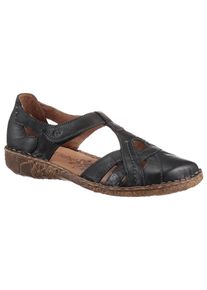 Josef Seibel Damen Klettschuh "ROSALIE 29", Gr. 38, schwarz, Leder, klassisch, Schuhe, Spangenschuh, Sandale, Komfortschuh mit modischer T-Spange