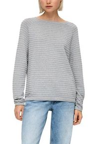 QS Damen Strickpullover, grau, casual, Gr. S, Strukturmuster, unifarben, Strick, Obermaterial: 65% Polyester, 35% Viskose, Pullover, mit