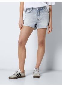 Noisy may Damen Jeansshorts "NMMONI HW DNM SHORTS AZ359LB NOOS", blau, modisch, Gr. XL, unifarben, Denim/Jeans, Obermaterial: 99% Baumwolle, 1%