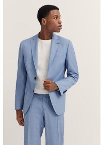 Bugatti Herren Anzugsakko320, hellblau, elegant, Gr. 58, unifarben, 75% Wolle, 22% Polyester, 3% Elasthan, Sakkos, mit Reverskragen