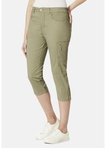 STOOKER WOMEN Damen 7/8-Hose "Tahiti Fashion Capri Slim Fit", grün, casual, Gr. 36, Twill, 97% Baumwolle, 3% Elasthan, Hosen, Capri Slim Fit Casual