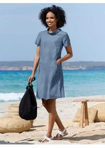 Heine Damen Jeanskleid "Jeans-Kleid", blau, Gr. 46, unifarben, 100% Baumwolle, Kleider