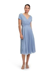 Vera Mont Damen Cocktailkleid "Vera Mont Cocktailkleid im Glitzer-Look", blau, elegant, Gr. 36, Netz, Obermaterial: 100% Polyester. Futter: 100%