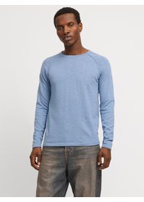 Jack & Jones JACK & JONES Herren Rundhalspullover "JJEBREEZE KNIT CREW NECK SN", blau, modisch, Gr. S, unifarben, Strick, Obermaterial: 100% Baumwolle, Pullover,