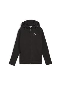 Puma Damen Sweatjacke "evoStripe Kapuzenjacke Damen", schwarz, Gr. M, Obermaterial: 23% Polyester, 77% Baumwolle; Einsatz: 40% Polyester, 60%