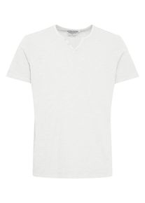 Blend Herren T-Shirt "BHAshton split neck tee", weiß, modisch, Gr. S, unifarben, Single Jersey, Obermaterial: 100% Baumwolle, Shirts