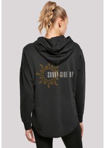 F4NT4STIC Damen Kapuzenpullover "Sunny side up", schwarz, casual, Gr. XS, Obermaterial: 100% Baumwolle, Pullover, Print