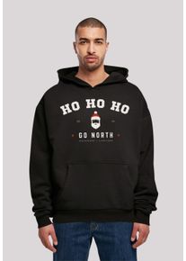 F4NT4STIC Herren Kapuzenpullover "Ho Ho Ho Santa Claus Weihnachten", schwarz, casual, Gr. XL, Obermaterial: 100% Baumwolle, Pullover, Weihnachten,