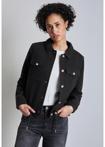 Street One Damen Kurzjacke, schwarz, casual, Gr. 44, unifarben, Stoff, 90% Polyester, 10% Viskose, Jacken, mit Tunnelzug am Saum