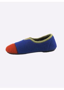 Damen Hausschuh, Gr. 38, blau, Textil, sportlich, Schuhe