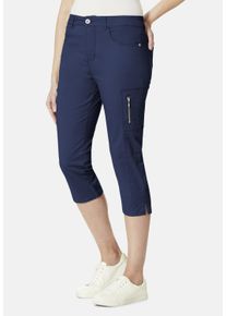 STOOKER WOMEN Damen 7/8-Hose "Tahiti Fashion Capri Slim Fit", blau, casual, Gr. 36, Twill, 97% Baumwolle, 3% Elasthan, Hosen, Capri Slim Fit Casual