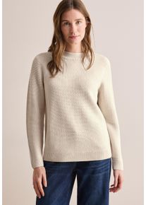 Cecil Damen Strickpullover, lila, casual, Gr. M, unifarben, Stoff, Web, 60% Polyacryl, 40% Baumwolle, Pullover, bestehend aus einem Materialmix