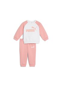 Puma Kinder Jogginganzug "Minicats Essentials Raglan Crew Set Kinder", pink, Gr. 98, Obermaterial: 68% Baumwolle, 32% Polyester; Rippe: 3% Elasthan,