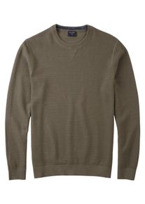 OLYMP Herren Rundhalspullover "OLYMP Strick Casual", grün, casual, Gr. XL, Obermaterial: 100% Baumwolle, Pullover