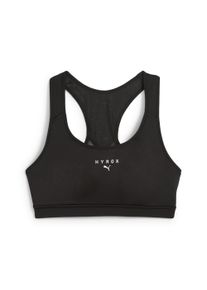 Puma Damen Sport-BH "Puma x HYROX BH für mittelschwere Belastung Damen", Gr. XS, schwarz, Obermaterial: 77% Polyester, 23% Elasthan; Futter: 6%