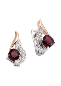 Firetti Damen Paar Creolen "Schmuck Geschenk Silber 925 Bicolor-Optik", Silber 925 (Sterlingsilber), rosa, Silber 925 (Sterlingsilber), Ohrringe, mit