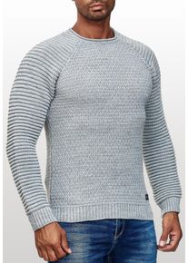 Rusty Neal Herren Strickpullover, grau, casual, Gr. XL, unifarben, 70% Polyacryl, 30% Baumwolle, Pullover, in modischem Grobstrick-Design