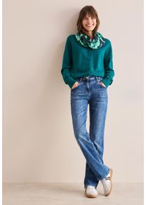 Cecil Damen Loop, grün, casual, bedruckt, Stoff, 100% Modal, Modetücher, mit grafischem Muster