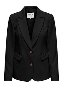 Only Damen Longblazer "ONLRAVEN LIFE L/S FIT BLAZER CC TLR", schwarz, modisch, Gr. 34, unifarben, Obermaterial: 74% Polyester, 20% Viskose, 6%