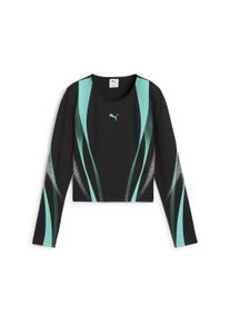 Puma Damen T-Shirt "DARE TO Longsleeve mit Grafik Damen", schwarz, Gr. XS, clean, Obermaterial: 11% Elasthan, 89% Polyester, Shirts