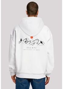F4NT4STIC Herren Kapuzenpullover "MOUNTAIN x F4NT4STIC", weiß, casual, Gr. XXL, Obermaterial: 100% Baumwolle, Pullover, Print