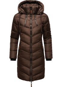 Marikoo Damen Wintermantel "Armasa", braun, modisch, Gr. XXL, Oberstoff: 100% Polyester, Futter: 100% Polyester, Wattierung: 100% Polyester,