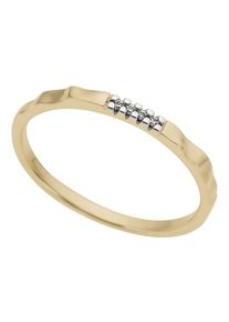 Firetti Damen Diamantring "Schmuck Geschenk Gold 333 Damenring Verlobungsring Goldring Memoire", 17, 0,02 ct P2 = erkennbare Einschlüsse, Gelbgold