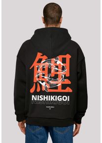F4NT4STIC Herren Kapuzenpullover "Nishikigoi Koi Japan Grafik", schwarz, casual, Gr. XL, Obermaterial: 100% Baumwolle, Pullover, Print