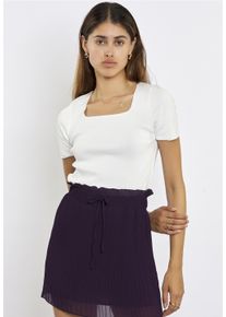 FRESHLIONS Damen Sommerrock "Calista", lila, casual, Gr. M, unifarben, 100% Polyester, Röcke, mit tollem Falten-Design
