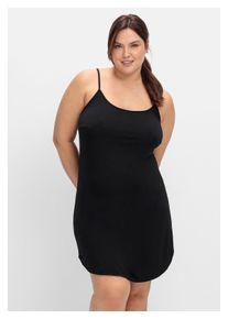 sheego Damen Unterhemd "Große Größen", Gr. 46, schwarz, Obermaterial: 95% Modal, 5% Elasthan, Unterhemden, mit verstellbaren Trägern