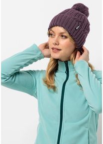Jack Wolfskin Damen Bommelmütze "POMPOM BEANIE", lila, Obermaterial: 50% Acrylic, 50% Wool; Futter: 100% Polyester, Mützen