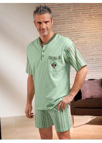 COMTE Herren Schlafanzug, Gr. 50, grün, 100% Baumwolle, Homewear-Sets