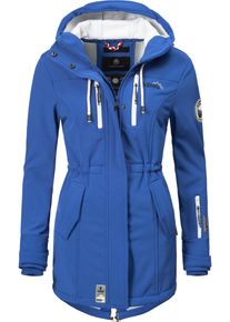 Marikoo Damen Funktionsmantel "Zimtzicke", blau, casual, Gr. XS, Oberstoff: 98% Polyester, 2% Elasthan, Futter: 100% Polyester, Ärmelfutter: 100%