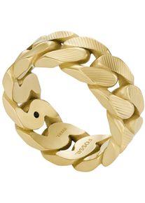 Fossil Damen Fingerring "HARLOW JF04699710, JF04700040", 15,5, Edelstahl, 25,6mm, gold, Edelstahl, Fingerringe