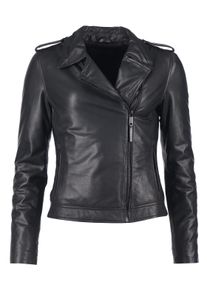 Mustang Damen Lederjacke "31023143", schwarz, Gr. XS, 100% Leder, Schaf / Futter: 100% Viskose, / Ärmelfutter: 100% Polyester / Füllung: 100%