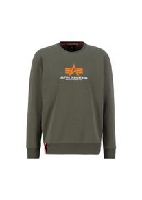Herren Sweater "Alpha Industries Men - Sweatshirts Basic Sweater Rubber", grün, Gr. XS, Alpha Industries, Obermaterial: 80% Baumwolle, 20% Polyester,