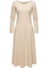Ragwear Damen A-Linien-Kleid "Appero Long", beige, Basic, Gr. M, Material: 70% Baumwolle, 30% Polyester, Kleider, Stylisches Langarm-Kleid für den