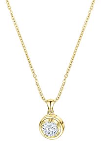 Firetti Damen Kette mit Anhänger "Schmuck Geschenk Silber 925 Halsschmuck Halskette Ankerkette Solitär", Silber 925 (Sterlingsilber), L: 45cm B: