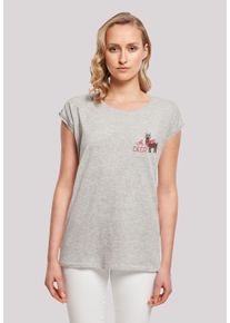 F4NT4STIC Damen T-Shirt "Christmas Deer", grau, casual, Gr. XS, Obermaterial: 100% Baumwolle, Shirts, Premium Qualität, Rock-Musik, Band