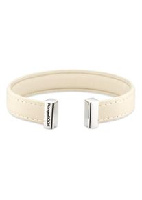 Kangaroos Damen Armspange "Schmuck Geschenk, LederArmkette verschiedene Farben", Edelstahl-Leder, beige, Edelstahl, Leder, Armbänder