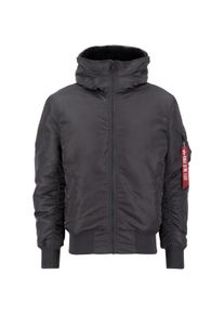 Herren Bomberjacke "Alpha Industries Men - Bomber Jackets MA-1 Hooded", grau, Gr. XL, Alpha Industries, Obermaterial: 100% Nylon, Futter: 100% Nylon,