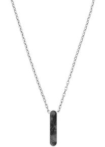 s.Oliver Herren Kette mit Anhänger "2038866", Edelstahl, L: 60cm, grau, Edelstahl, Halsketten, mit Jaspis