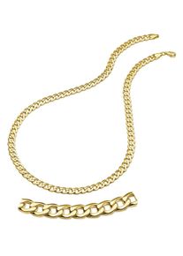 Firetti Damen Goldkette "Schmuck Geschenk Gold 333 Halskette Panzerkette", 45, Gelbgold 333, B: 6,4mm, gold, Gelbgold 333, B:6,4mm, Halsketten, Made
